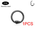 Edelstahl Runde Schlangenasenringe 16G Tragus Helix Conch Daith Knorpel Ohrringe Hoop Septum Clicker Piercing Schmuck