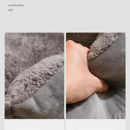 Warmes Katzenbett mit weichem Kissen für den Winter