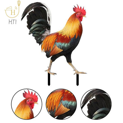 Garden Rooster Statue Chicken Sculpture For Yard Decor Weatherproof Hen Figurine For Patio Backyard Home Outdoor Decoration Petoria Store