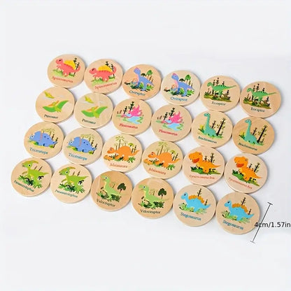 Holz Memory-Spiel mit Tiermotiven für Kinder