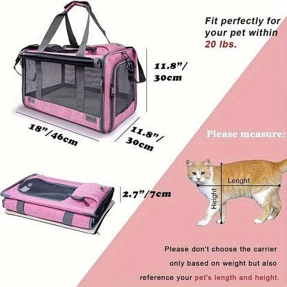 🐾 Petoria® Premium Transporttasche für mittelgroße &amp; große Hunde und Katzen – Faltbar &amp; Atmungsaktiv