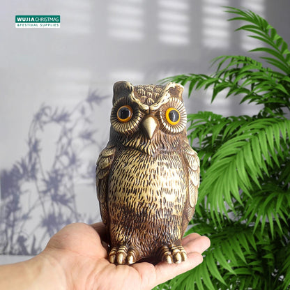 Garden Decor Realistic Owl Statue Scarecrow Fake Bird Scarer Lawn Garden Courtyard House Decorative Figurine Home Decoration Toy Petoria Store