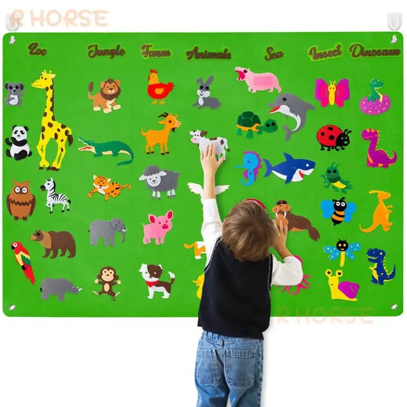 📖 Petoria™ Montessori Tier Filz Storyboard