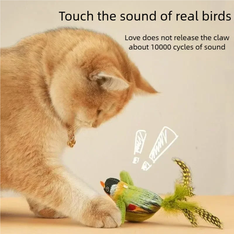 Plüschvogel für Katzen mit Sound – Interaktives Spielzeug