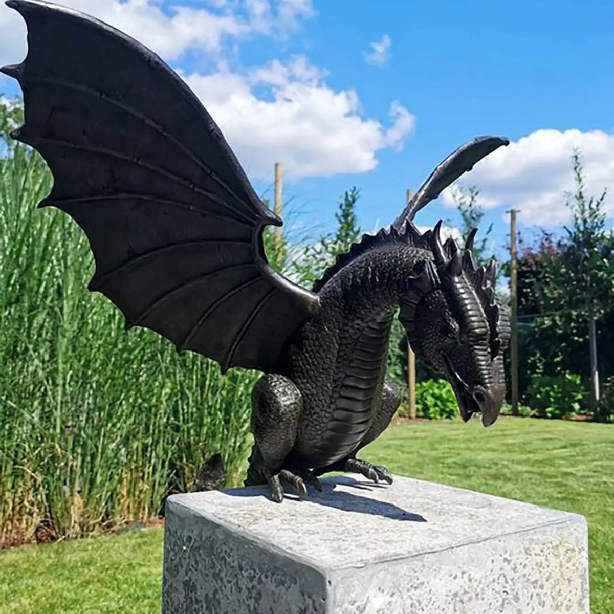 Fountain Dragon Ornament, Garden Dragon Statue, Fountain Dragon Ornament, Resin Water Feature Sculpture, Home Garden Decor Petoria Store