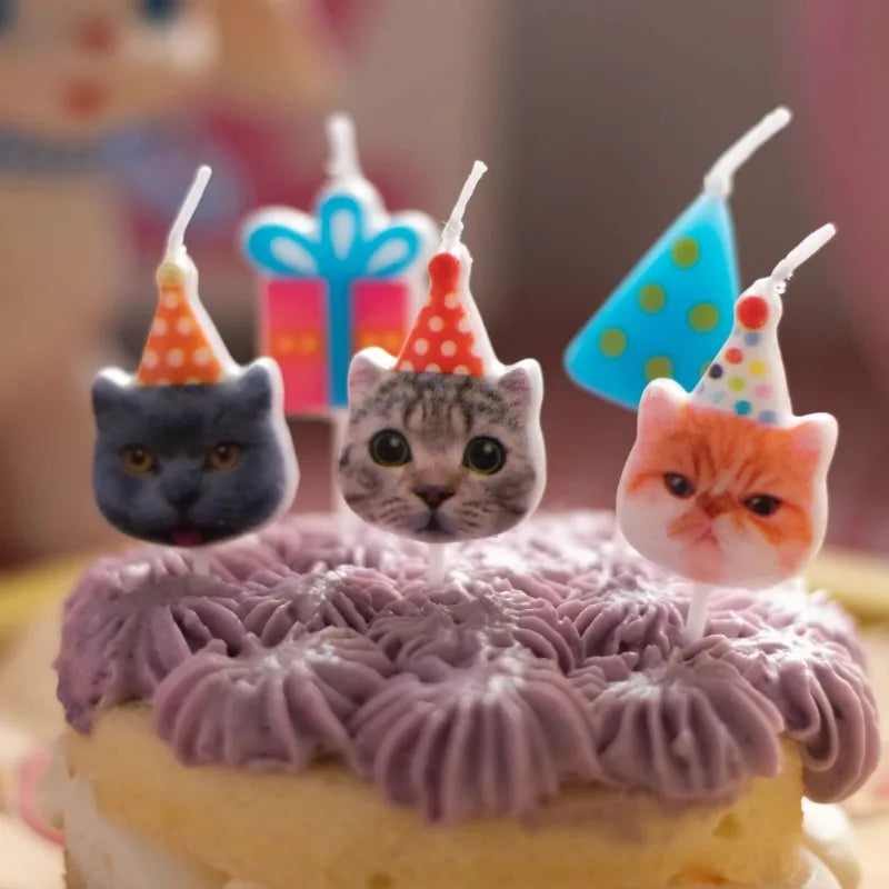 Katzen Geburtstagskerzen für Tortendekoration