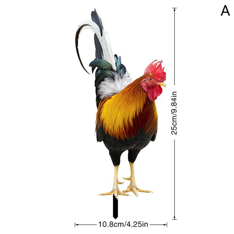 Garden Rooster Statue Chicken Sculpture For Yard Decor Weatherproof Hen Figurine For Patio Backyard Home Outdoor Decoration Petoria Store