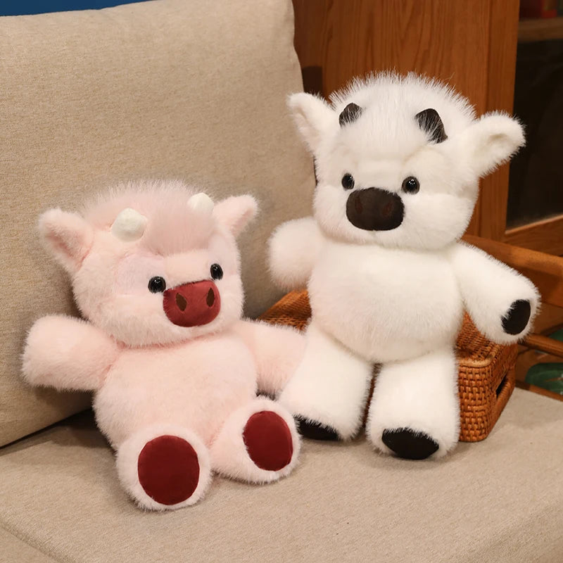 Kreative 'Run Fast' Serie Plüschtiere Cartoon Stofftier Weiches Niedliches West Highland Kälber-Baby Beruhigungspuppe Anhänger für Kindergeschenke