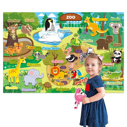 📖 Petoria™ Montessori Tier Filz Storyboard