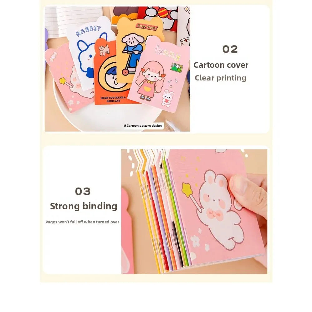 10 Stück Mini-Notizbücher, niedliche Tier-Taschen-Notizblöcke, kreative lustige Form, kleine Notizblöcke für Studenten, Schulbedarf, Geschenke