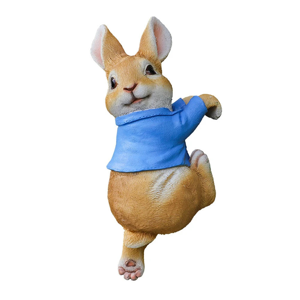 Cute Rabbit Figurine Decoration Garden Supplies Resin Flower Pot Pendant Craft Handicraft  Gifts for Garden Flowers Pot Petoria Store