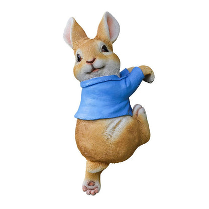 Cute Rabbit Figurine Decoration Garden Supplies Resin Flower Pot Pendant Craft Handicraft  Gifts for Garden Flowers Pot Petoria Store