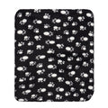 Doppelseitige Fleece-Decke für Haustiere 60x70cm Schwarz-Weiß Pfoten Weiche Warme Abdeckung für Hunde Katzen Welpen Bett Schlafmatte Haustierdecke