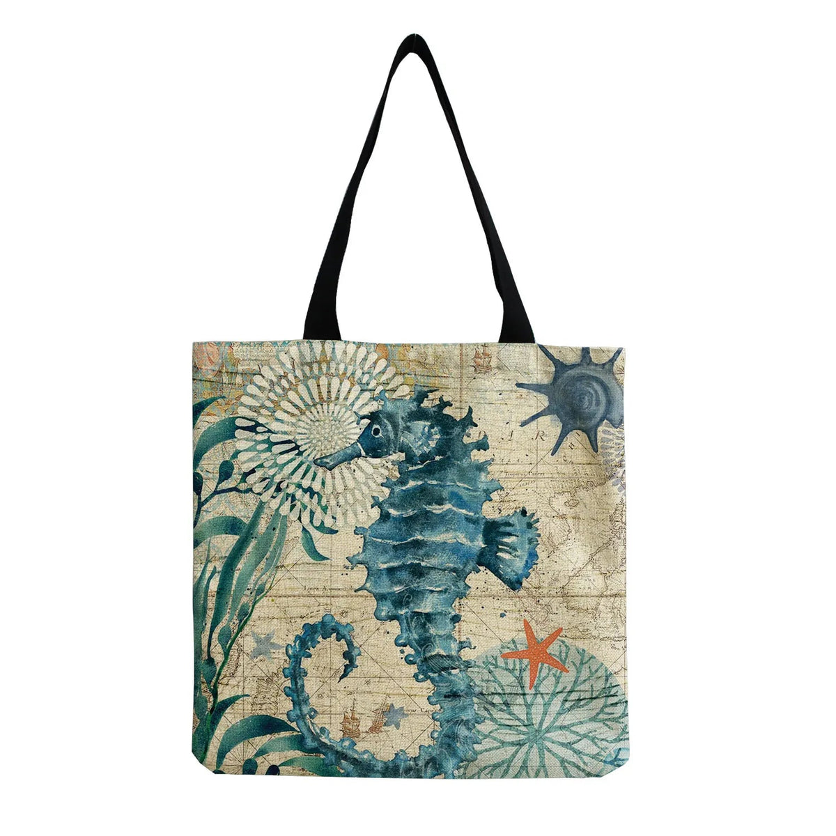 Cartoon Cute Dinosaur Printed Tote Linen Personality Girl Shoulder Bag Large Capacity Travel Storage Packs Women Shopping Bag Petoria Store