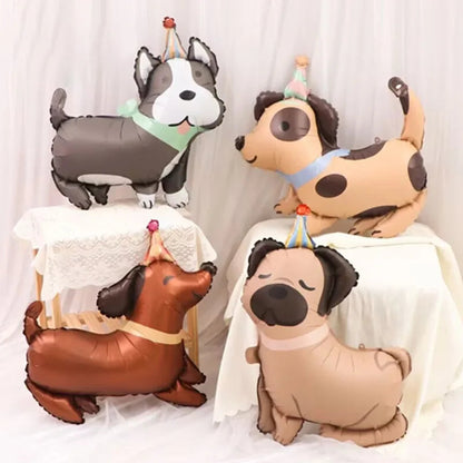 4 Animal Dog Aluminum Foil Balloons Cute Dog Theme Birthday, Anniversary Decoration, Shower, Pet Party Decoration Petoria Store