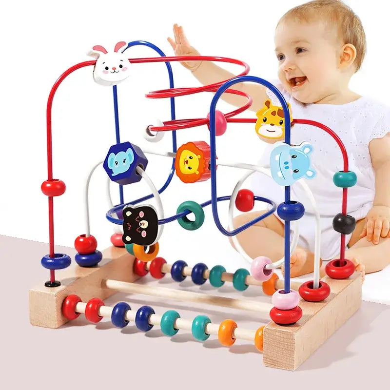 Holz Perlenlabyrinth Lernspiel für Kinder