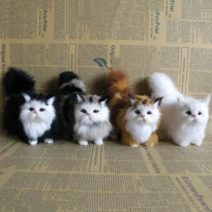 Realistische Katzen Plüschfigur Kuscheltier