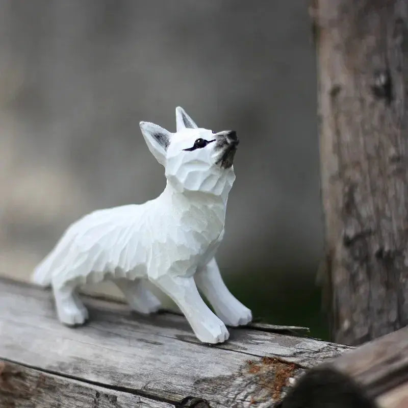 Fuchs Holzfigur – Handgeschnitzte Dekoration Petoria