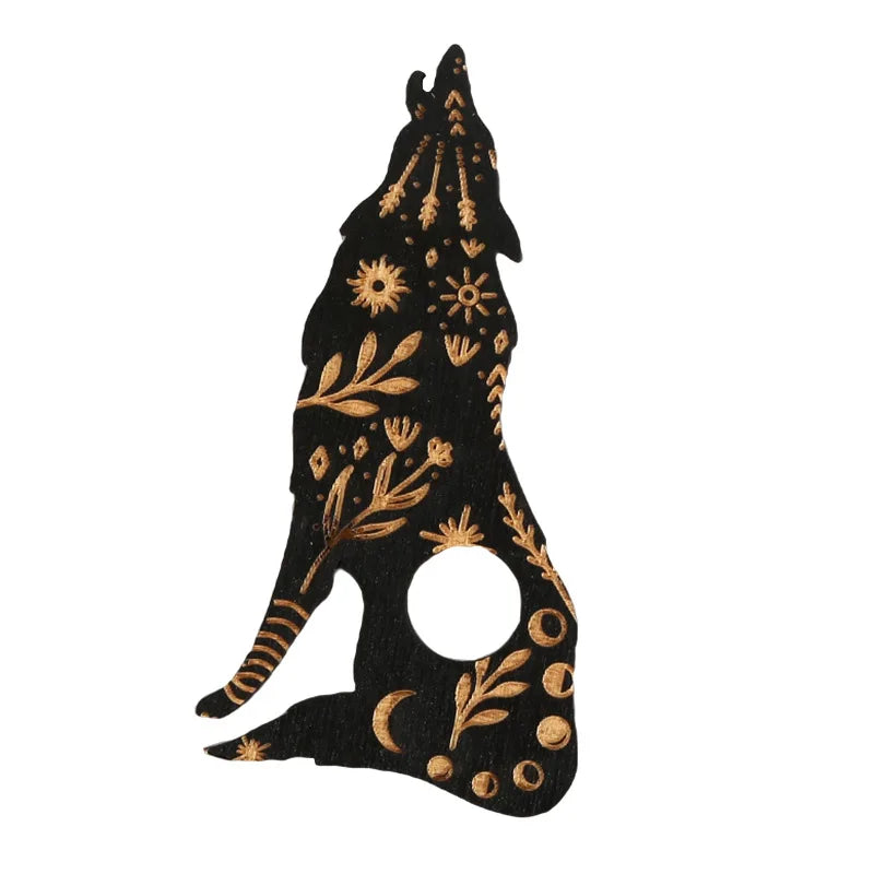 Wandbehang Kerzenhalter Holz schnitzerei Eule Tiere Füchse Katze Buch Blumentopf Kristall Lager regal nach Hause Weihnachten Neujahr Dekor