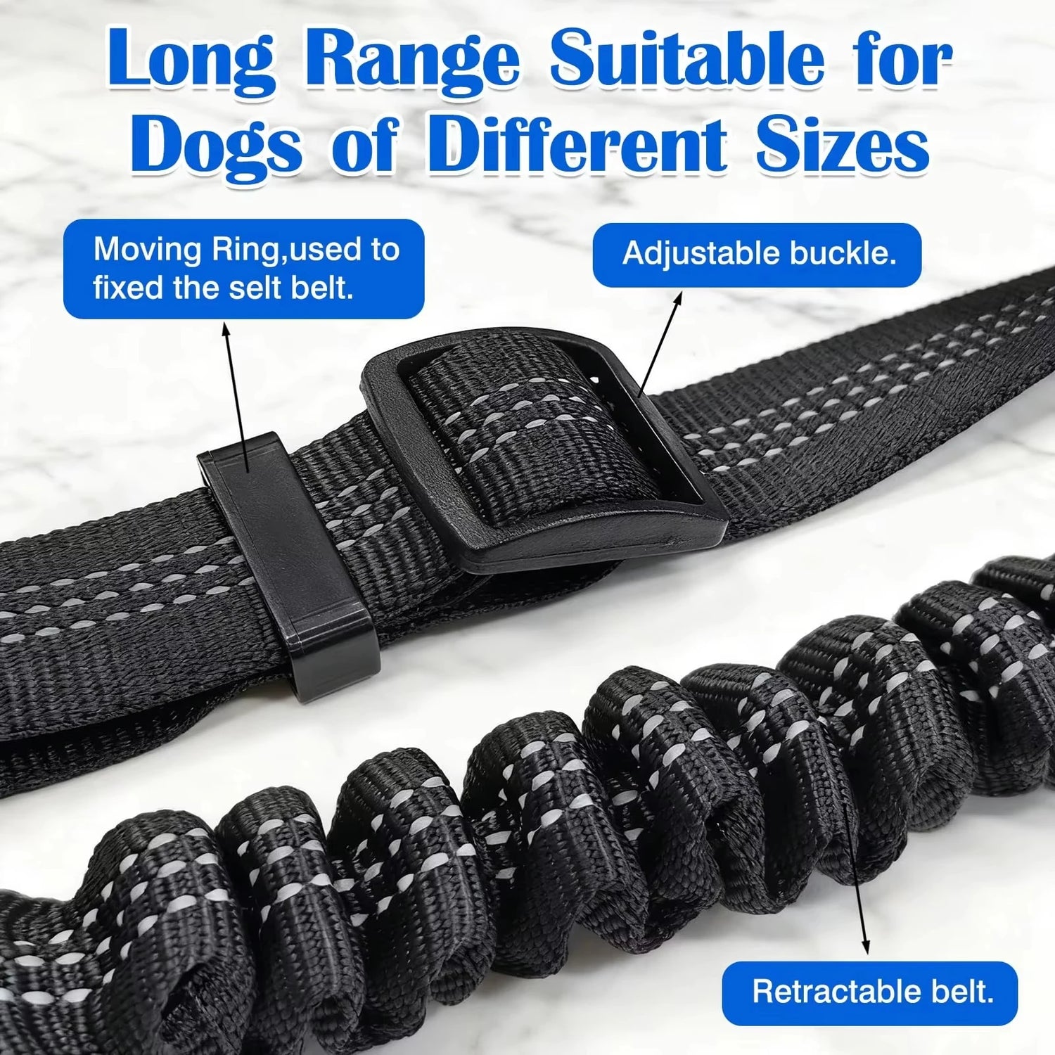 🐾 Petoria® Reflektierender Elastischer Autosicherheitsgurt für Hunde &amp; Katzen