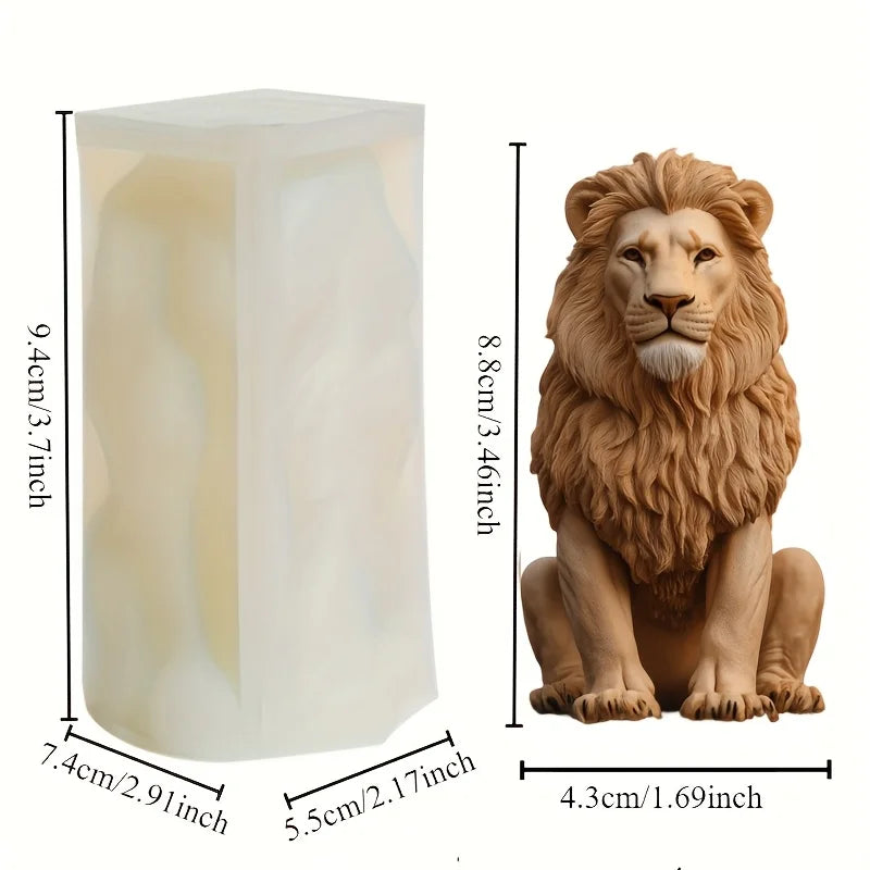 3D Löwen Silikonform für Backen und DIY
