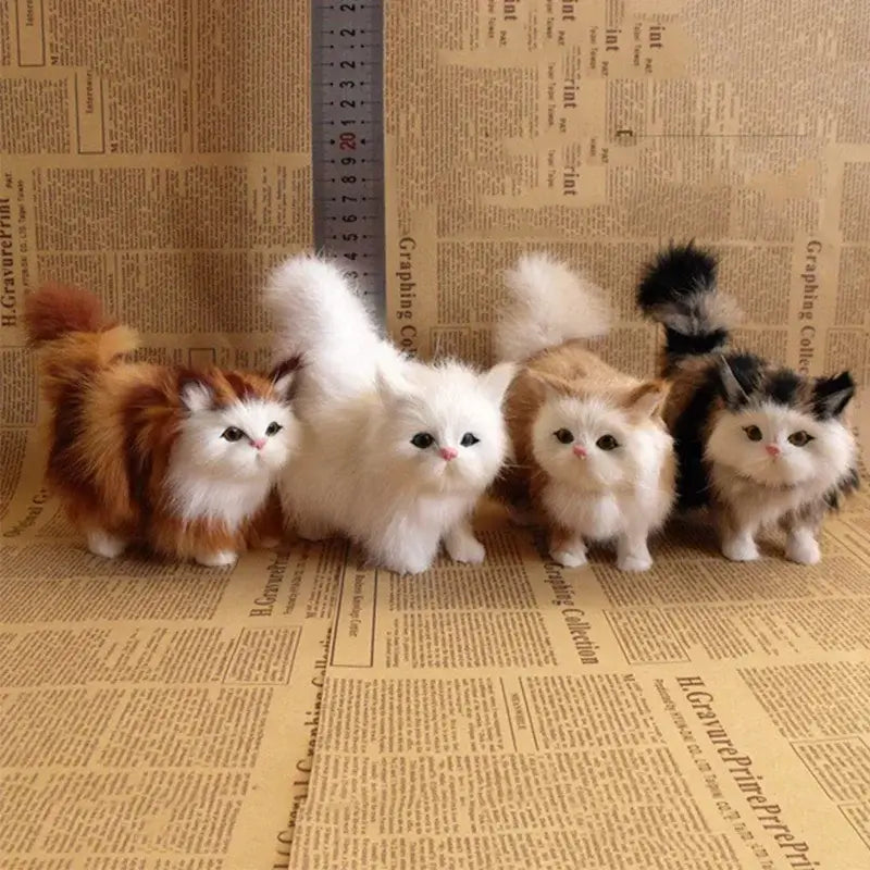 Realistische Katzen Plüschfigur Kuscheltier