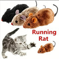 1 Stück lustige lebensechte Plüsch-Maus, laufendes Ratten-Spielzeug für Katzen, Hunde, Schwanz, Maus, Haustiere, Kinder, zufällige Farbe