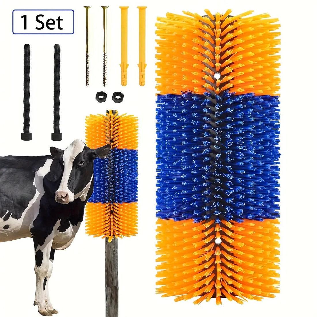 Kratzbürsten-Set für Pferde und Nutztiere Petoria