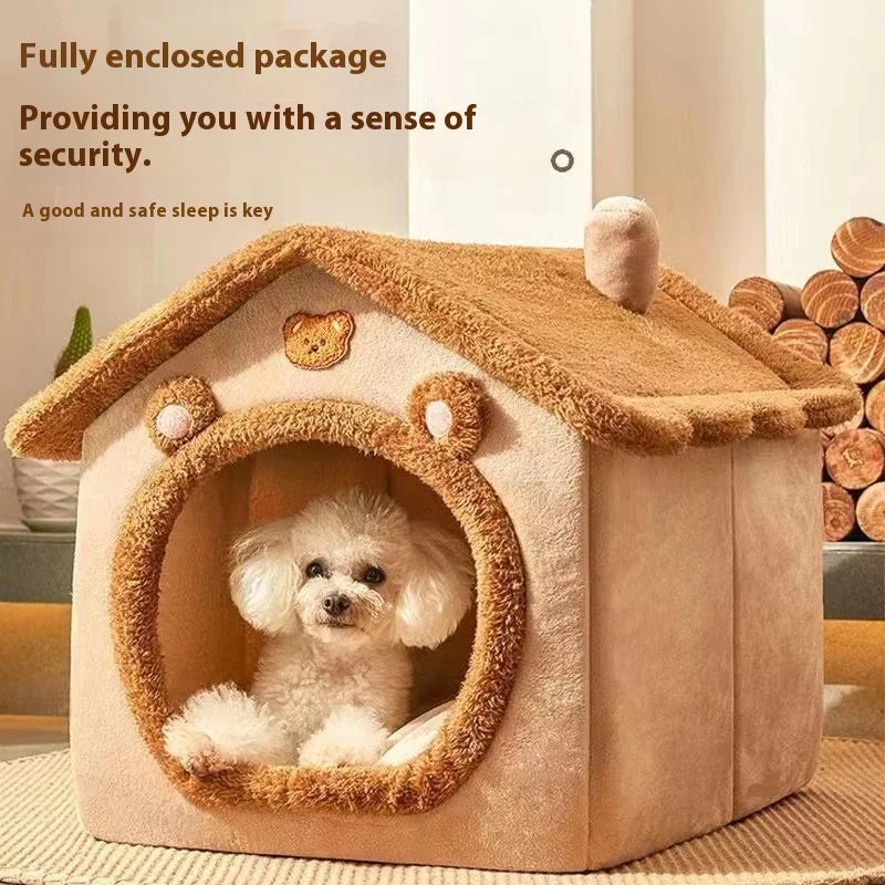 Hundehausbett für das ganze Jahr – Weich und gemütlich