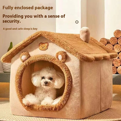 Hundehausbett für das ganze Jahr – Weich und gemütlich