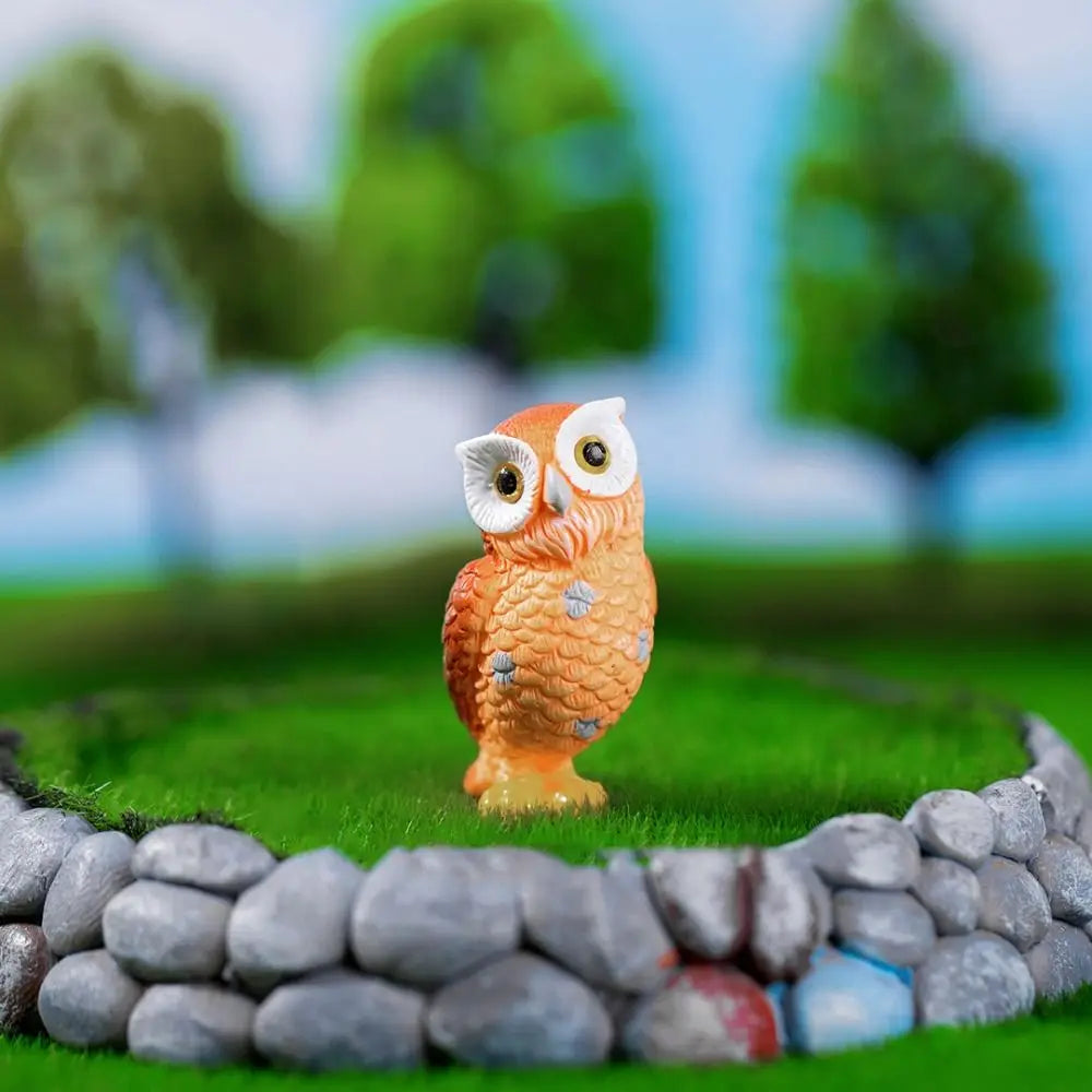 Micro landscape cute owl animal hand-made gardening landscaping decoration accessories desktop small ornaments Petoria Store