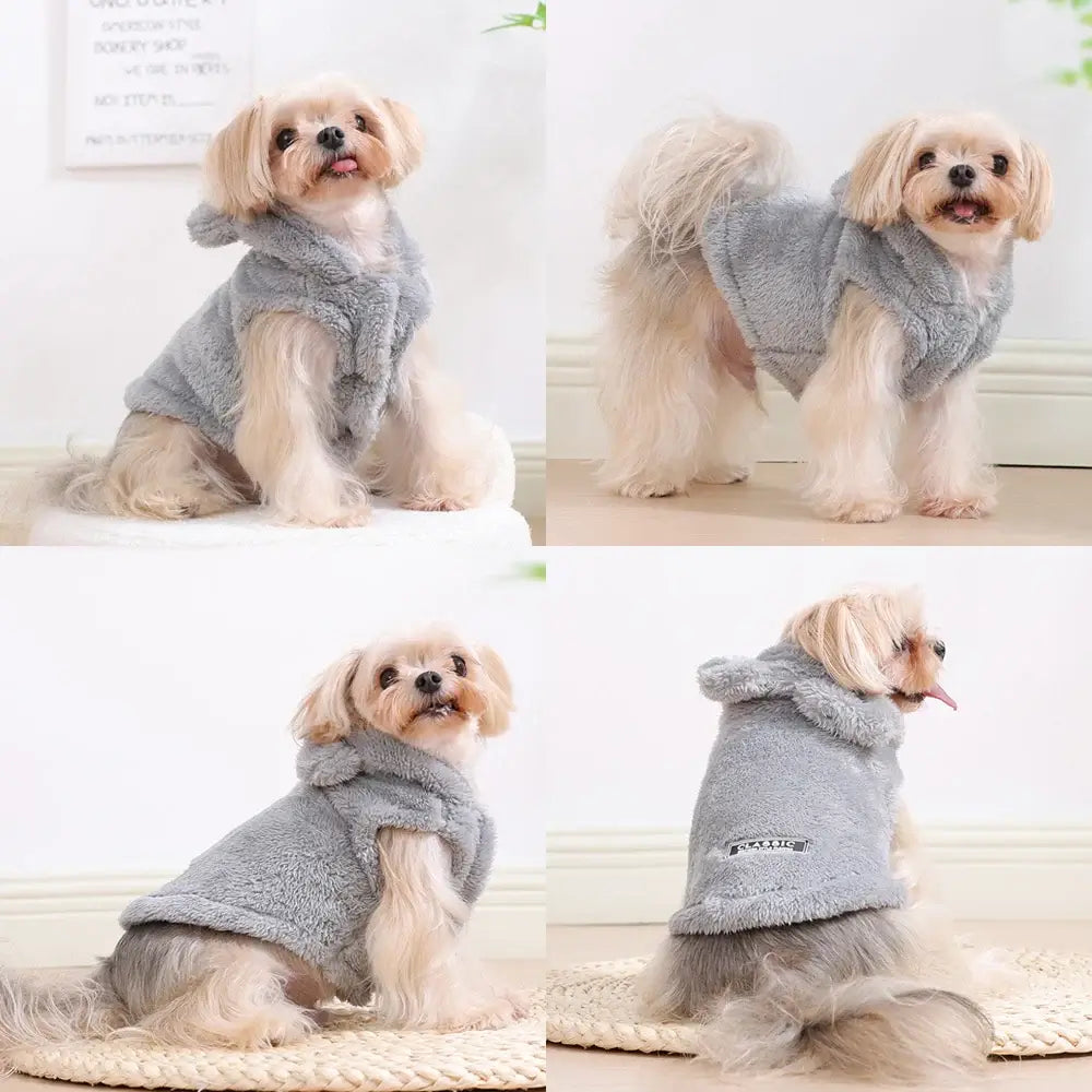🩶 Petoria™ Fleece Kapuzenmantel