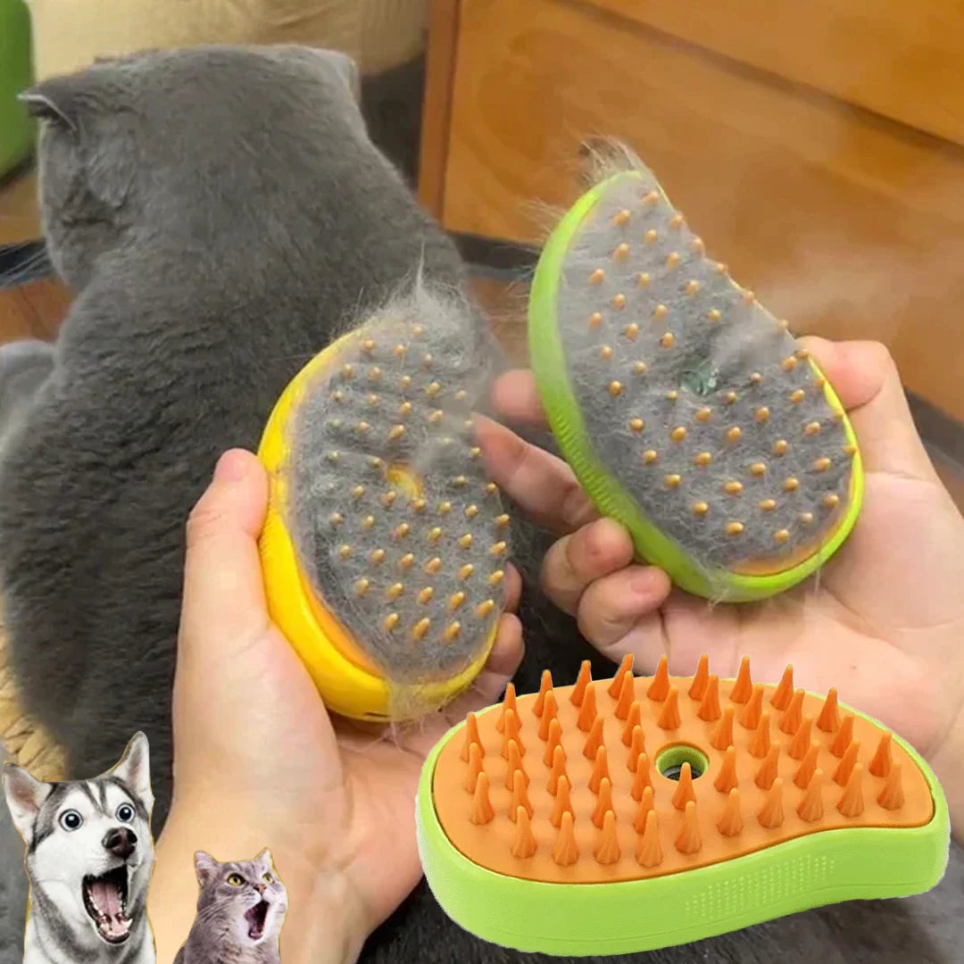Dampfbürste für Katzen 3-in-1 zur Fellpflege