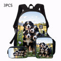 Bietet ein Themen-Rucksack-Set mit drei entzückenden Tierdesigns, bestehend aus einer Umhängetasche, einer Crossbody-Tasche und einem Stiftetui.