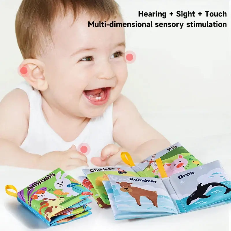 Sensorisches Stoffbuch für Babys Montessori