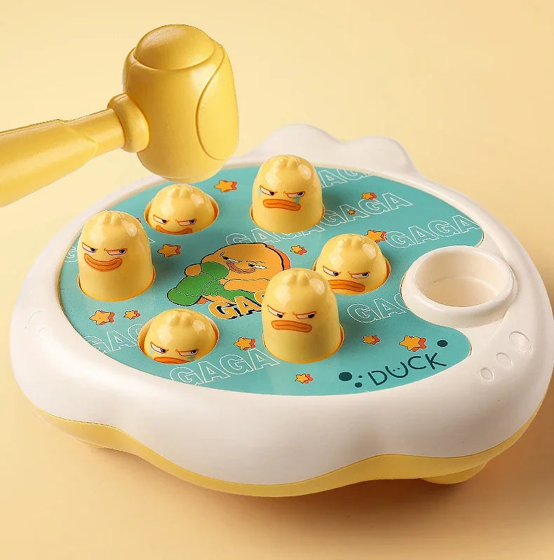 Montessori Babyspielzeug Cartoon Ente Schwein Frosch Klopfspiel Brettspiel für Jungen und Mädchen Hämmerspiel Lernspielzeug für Kleinkinder Geburtstagsgeschenke