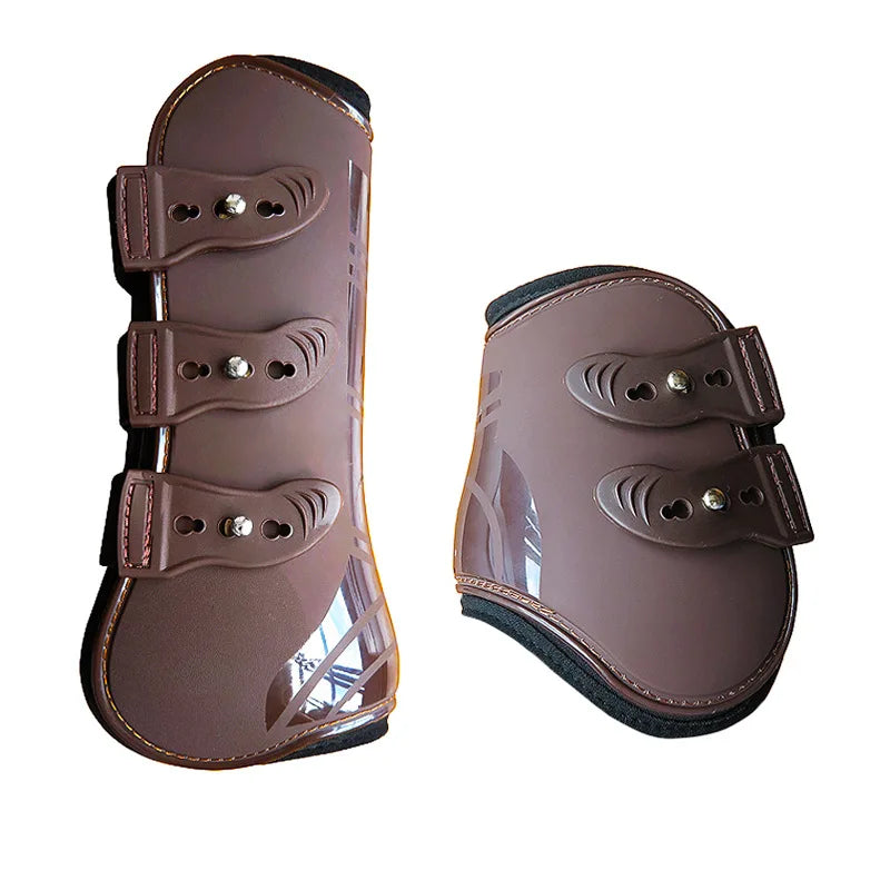 Vorne Hinterbein Stiefel Einstellbare Pferd Bein Stiefel Equine Front Hinterbein Schutz Reit Sehne Schutz Pferd Sprunggelenk Klammer