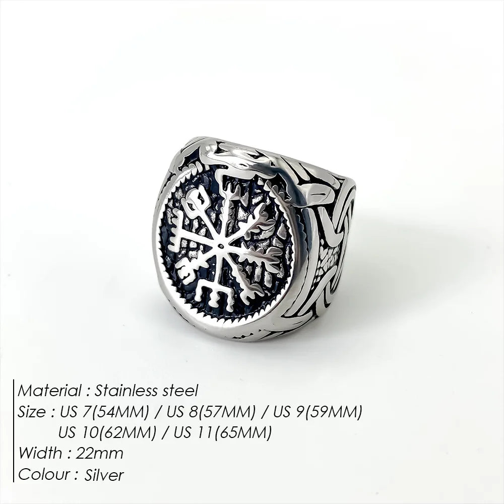 Edelstahl Vintage Ring Herren Klassischer Schmuck