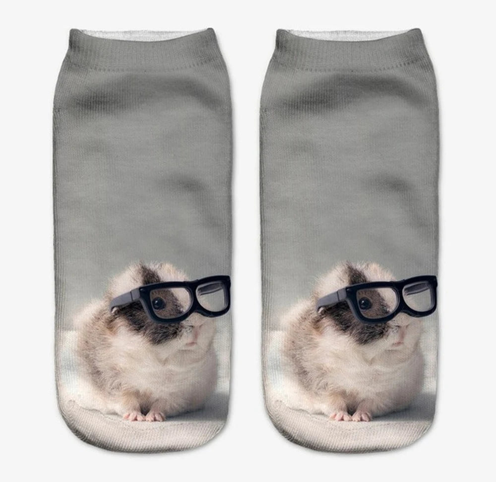Modische Tiersocken 3D-gedruckt Lustige Kawaii Damen Niedliche Haustiere Fitness Hamster Socken Viele Stile Cool Dropship
