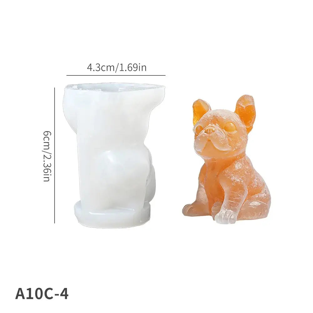3D Tier Silikonform für Kerzen Petoria