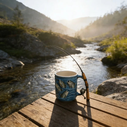Angelbecher – Kreativer Kaffeebecher für Angler