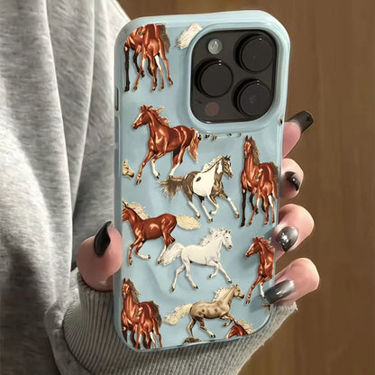Pferde iPhone Handyhülle Robuste Schutzhülle