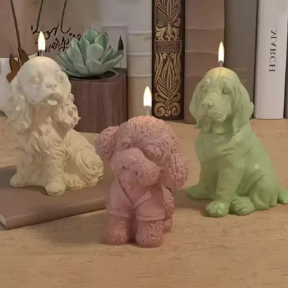 3D Hunde Silikonform für DIY Kerzen Kreativ