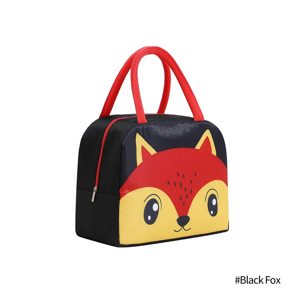 Niedliche Cartoon-Tier-Tasche, isolierte Thermo-Lunch-Tasche, niedliche Cartoon-Picknick-Lunchbox zur Aufbewahrung von Lebensmitteln, Kühltaschen