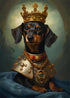 Animal Dog Portrait Art Canvas Painting Dog Dressed King Funny Posters and Prints Wall Art Pictures for Home Living Room Decor Petoria Store