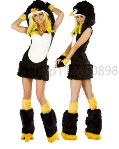 Halloween Cosplay Tiere Kostüm Sexy Urlaub Party Kleid Anzug Frau Backless Lustige Bringen Hut Bühne Kostüm Kleidung