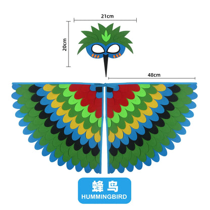 🦚 Petoria™ Pfauen Umhang mit Maske