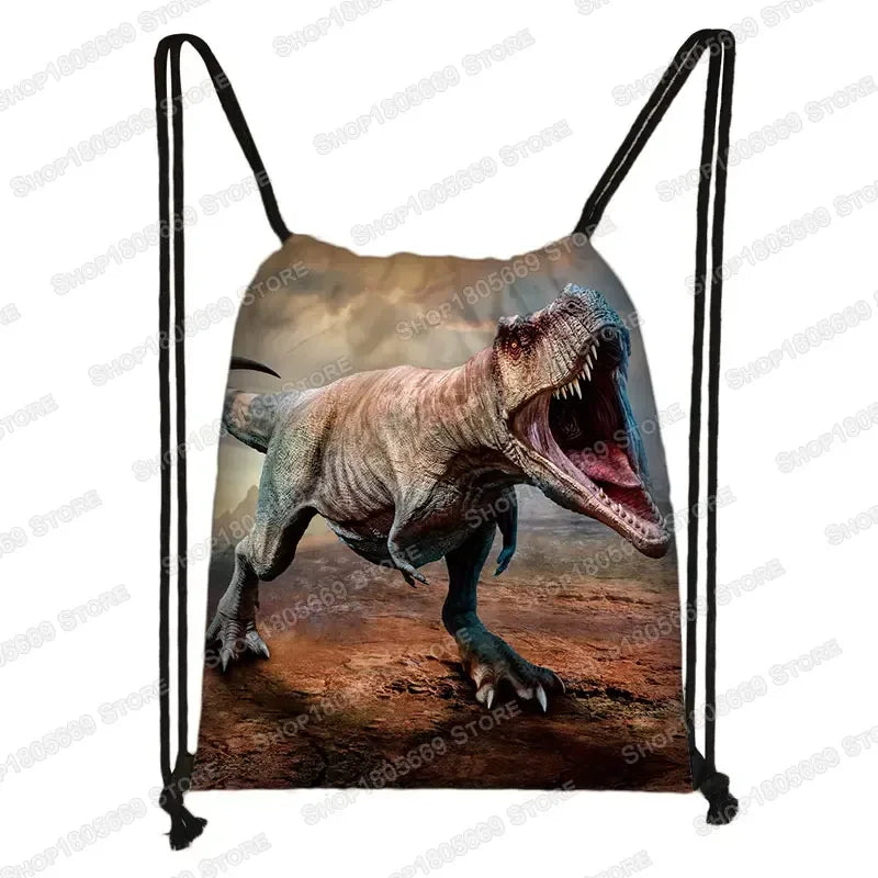 Ancient Animal Dinosaur Backpack Women Men Travel Bag Teenager Boys Girls Bookbag Children Canvas Drawstring Bag Kids Gift Petoria Store