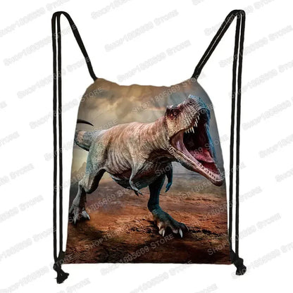 Ancient Animal Dinosaur Backpack Women Men Travel Bag Teenager Boys Girls Bookbag Children Canvas Drawstring Bag Kids Gift Petoria Store