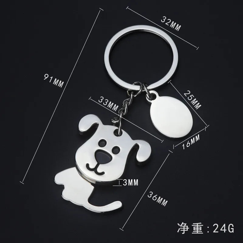 Kreativer, lustiger, schöner beweglicher schöner Hund-Schlüsselanhänger, Katzen-Schlüsselanhänger, Schlüsselanhänger, Ring, Schlüsselanhänger-Halter